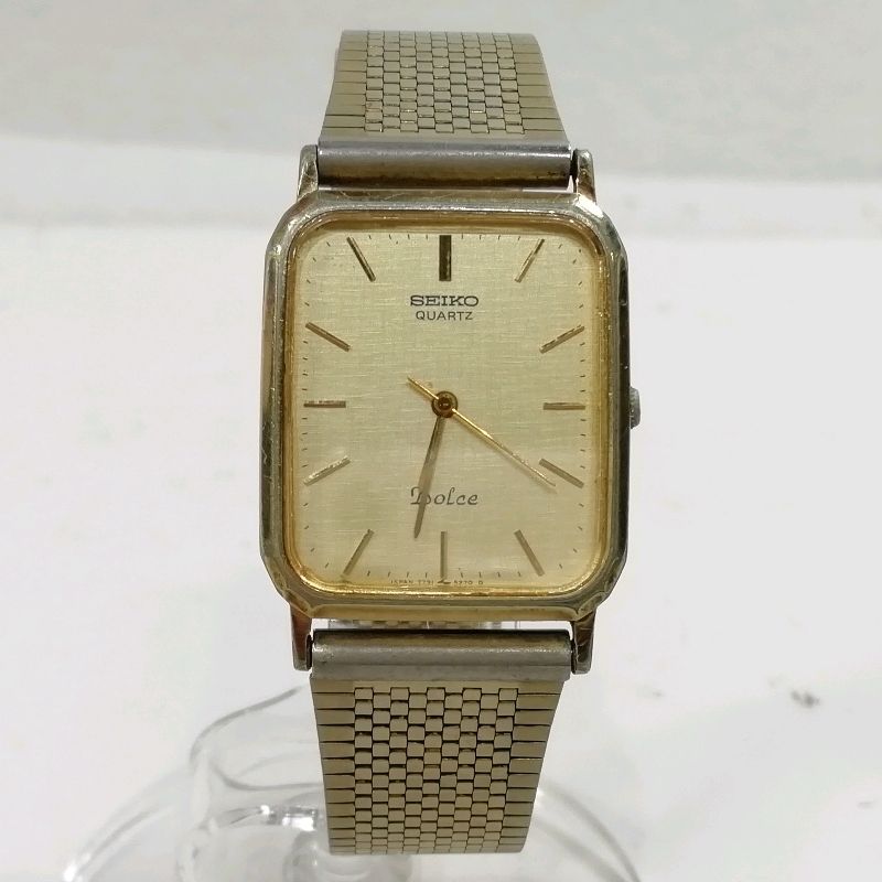 【中古】SEIKO セイコー ドルチェ メンズ クォーツ 7731-5240竜頭摩耗