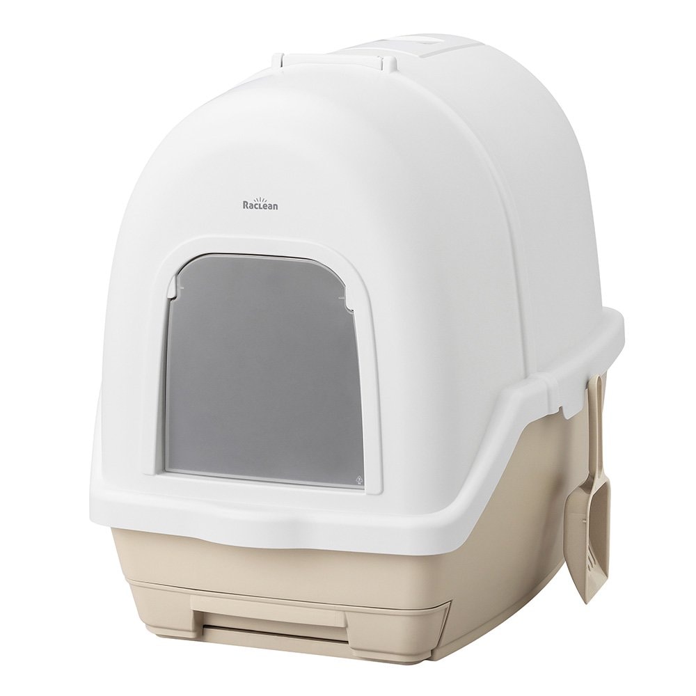 炭脱臭ファン付き猫トイレ　アイボリー／ベージュ　ＤＦＴ－５２　猫用トイレ　ＣＲＣ30―17―20―30―00