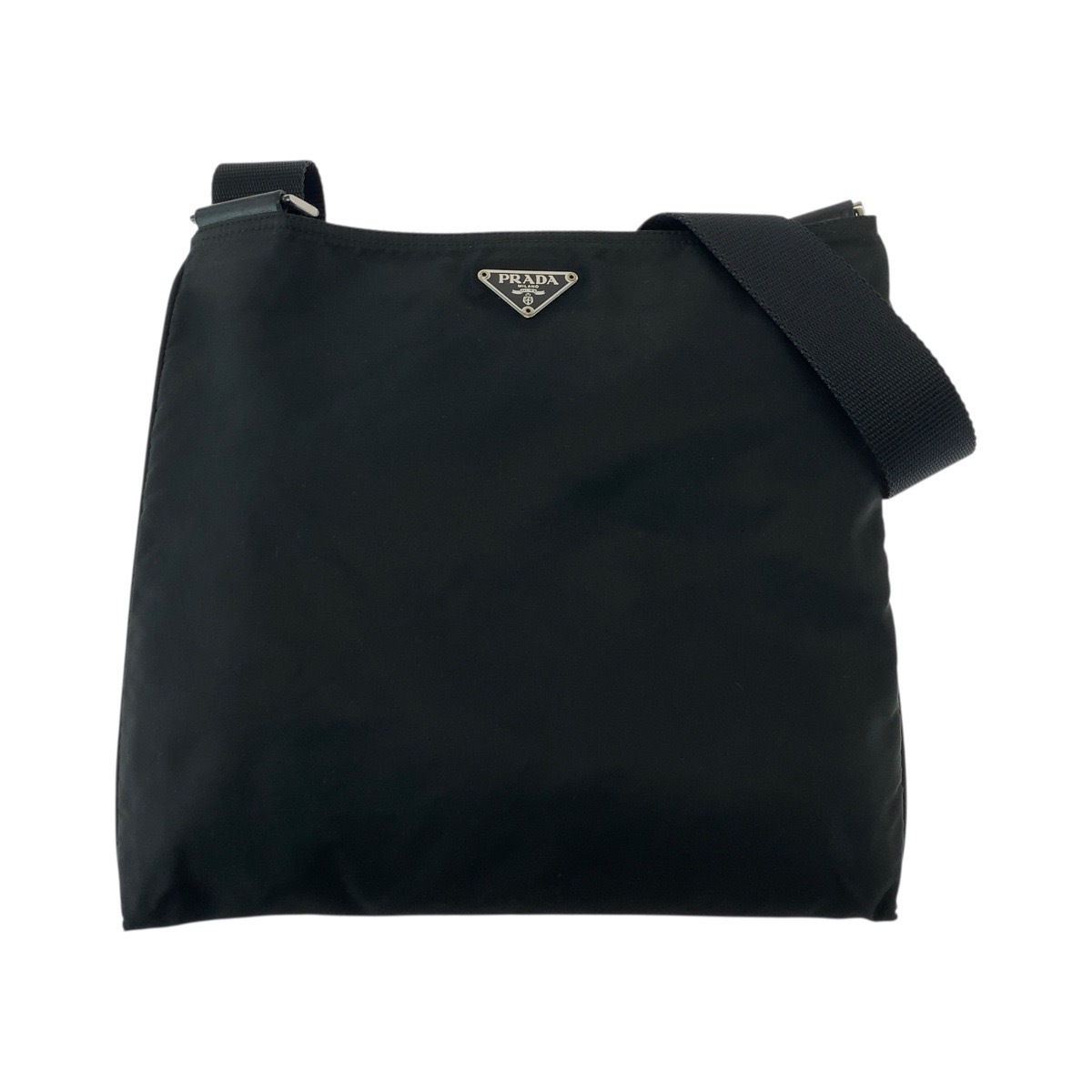 テスート 三角ロゴプレート ブラック 黒 シルバー金具 ナイロン ショルダーバッグ レディース 502775