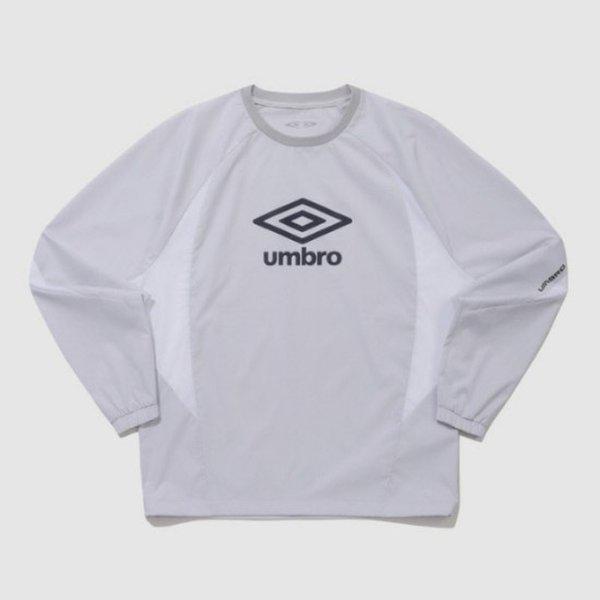 長袖Tシャツ PQA UQ221SWT53-WGR ダブルカット長袖ピステ WHITE GREY