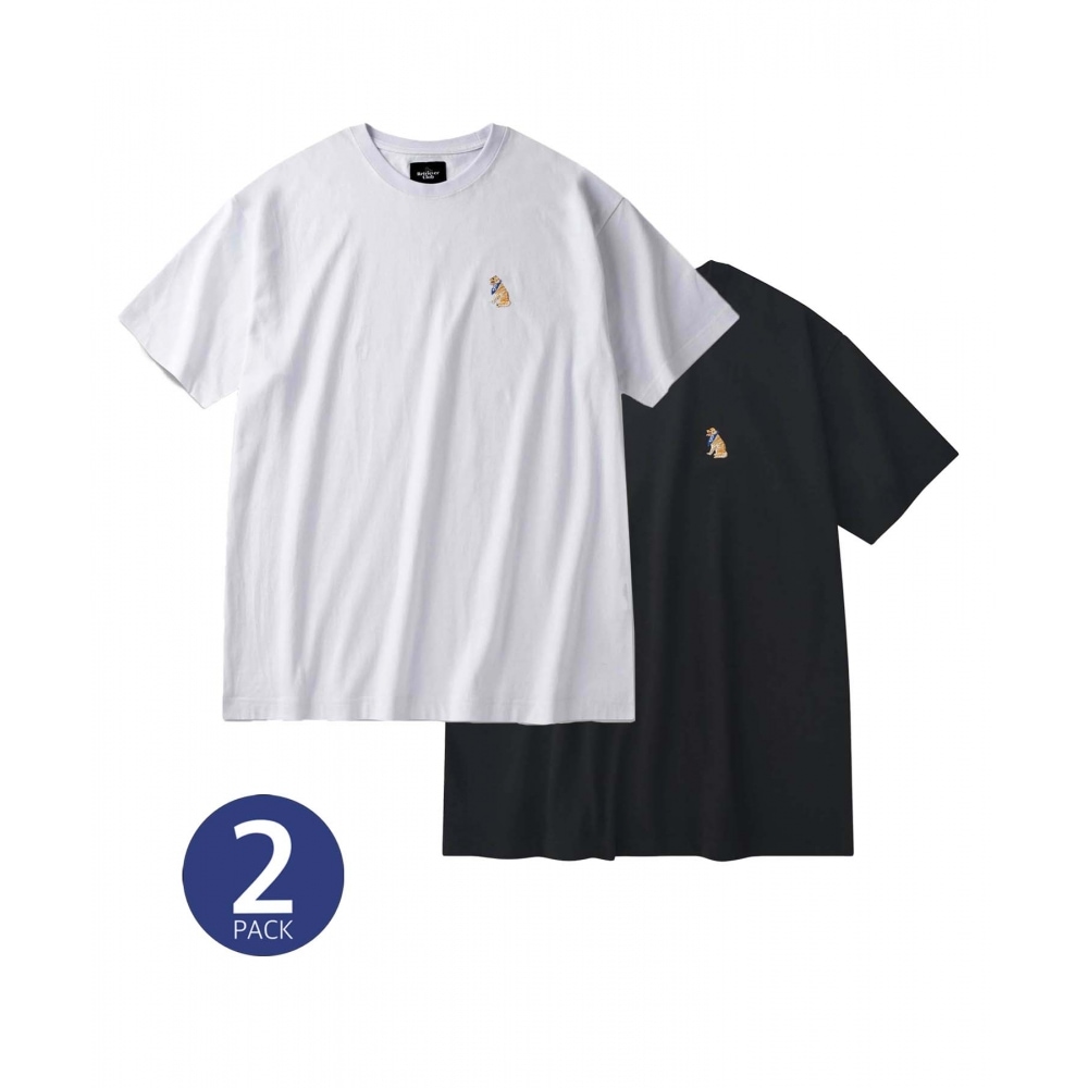 レトリーバークラブ 2パックスモールレトリーバーショートスリーブ [ホワイト/ブラック]