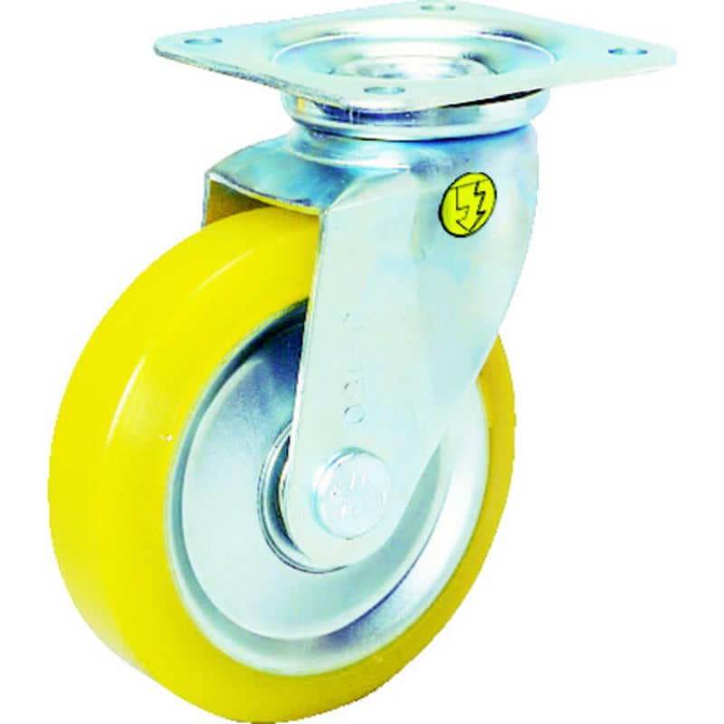 シシクアドクライス　静電気帯電防止キャスター ウレタン車輪 自在 130径　EUWJ130