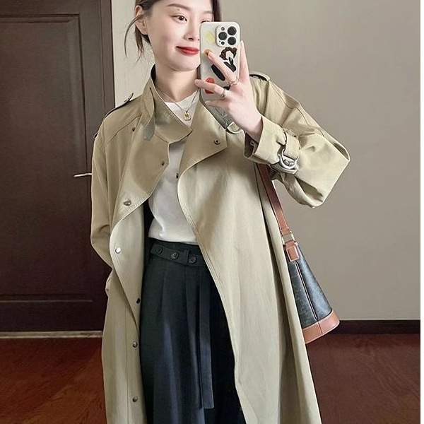 トレンチコート レディース 40代 気質ロングコート 春 アウター 大きいサイズ アウター 30代 40代 50代トレンチコート