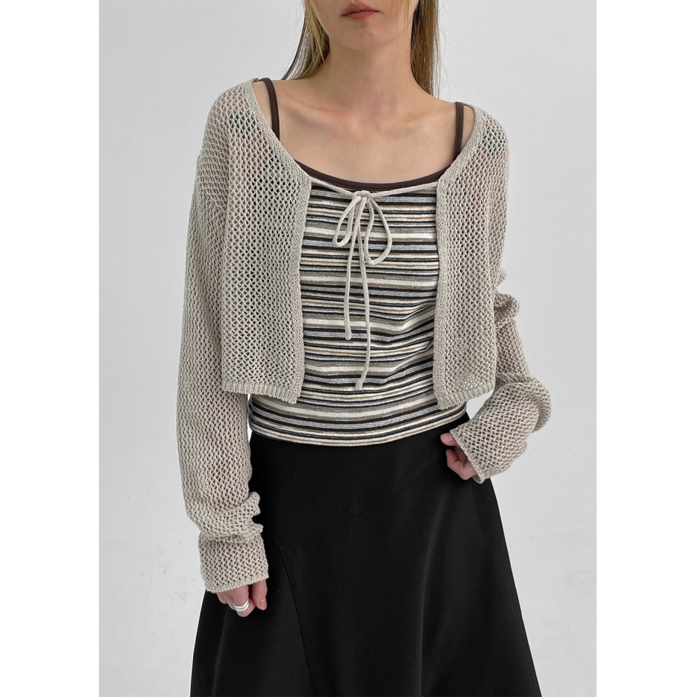 ブラックアップ [MADE] ミルニ サマー ニット カーディガン