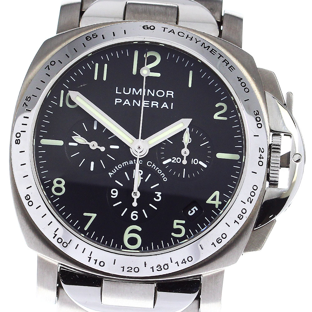 パネライ PANERAI PAM00072 ルミノール クロノグラフ 自動巻き メンズ 良品 箱保証書付き_798717【中古】