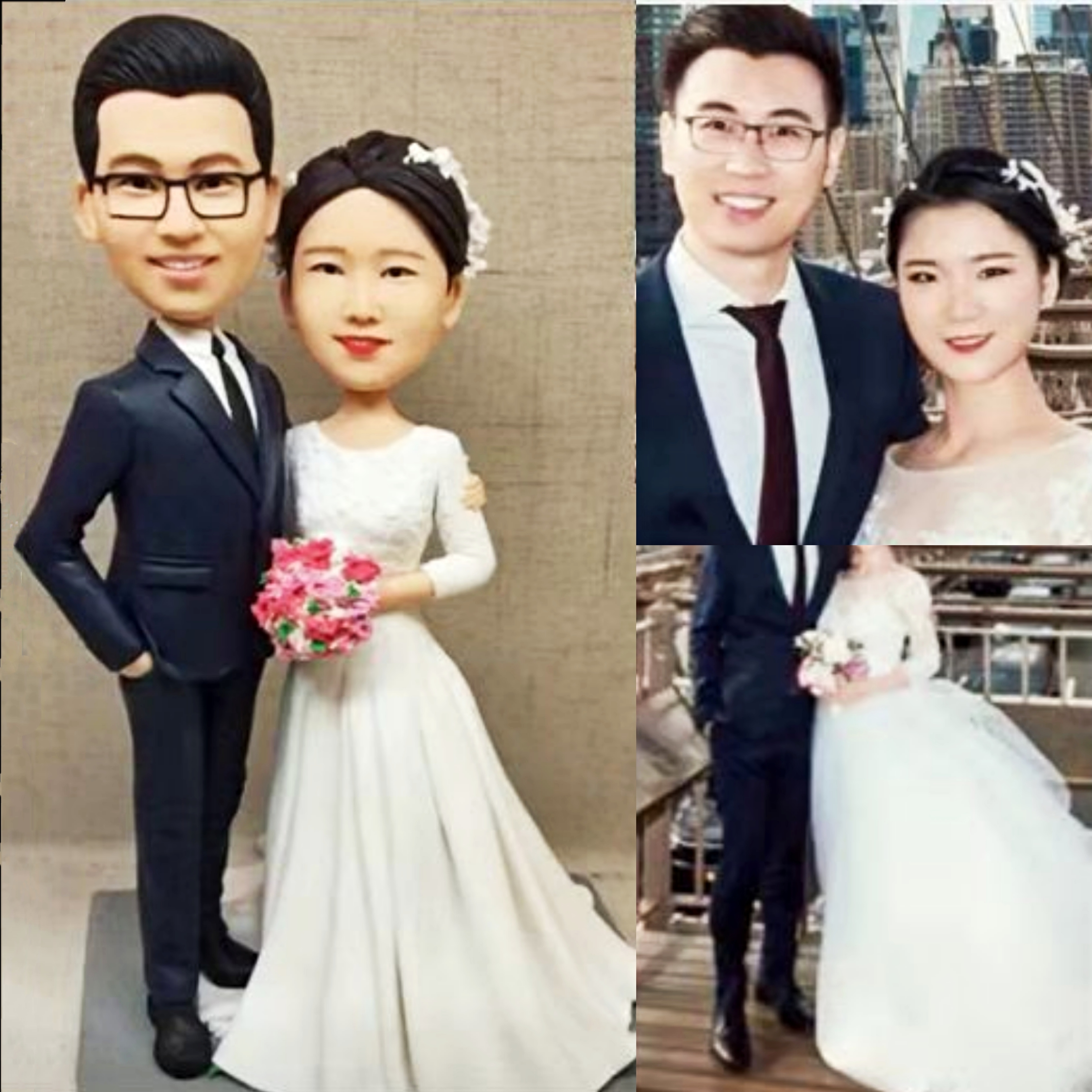 【オーダーメイド】3D肖像画 似顔絵 人形 フィギュア 結婚祝い 周年記念日 カップル 彼氏 彼女 夫婦 両親 贈呈品 記念品