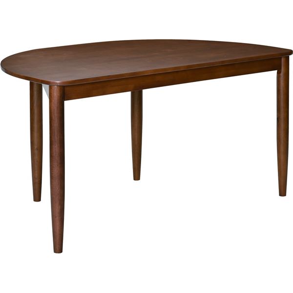 ダイニングテーブル アーチ 135cm幅 ラバーウッド材 4人掛け用 ブラウン [組立品]