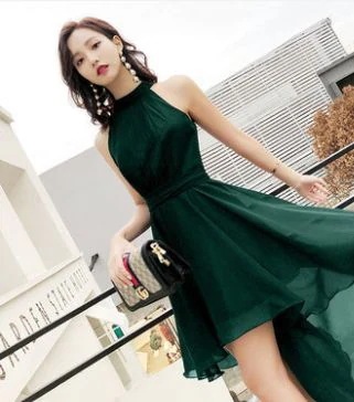 ワンピース イブニング ドレス レディース スカート ショート丈 フィッシュテール ハイエンド スリム アメリカン スリーブ 上品 おしゃれ 2次会 パーティー イベント 大人 可愛い バックリボン