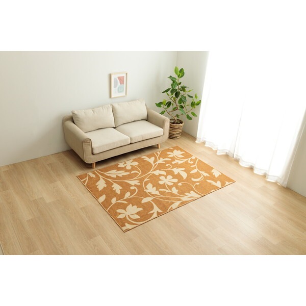 1341490028203 サシャ 1.5畳 BE 133×190 ベージュ デスクカーペット メーカー直送