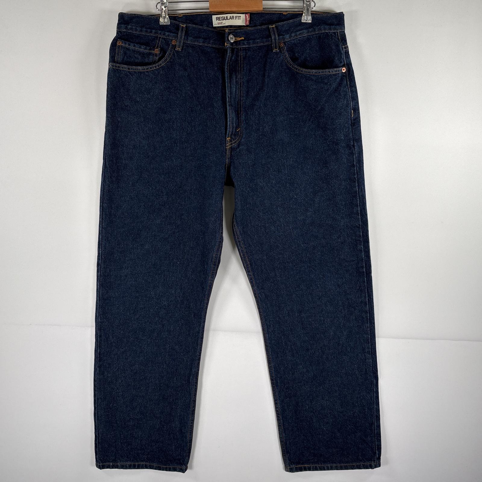 古着 デニムパンツ 505 ストレート ジーパン 大きいサイズ 5ポケット ジップフライ ジーンズ w42 L30 インディゴブルー メンズ