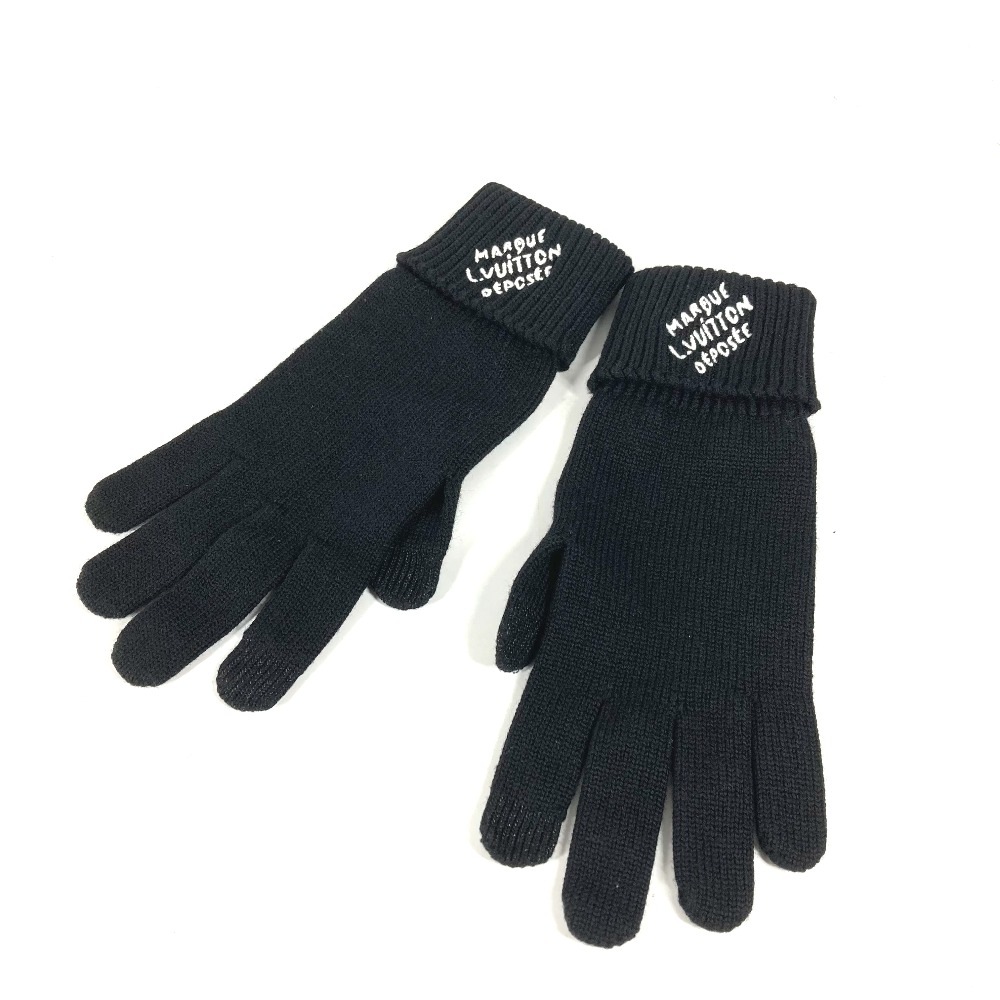 手袋 M7824I グローブ・ダミエ ヘリテージ グローブ ロゴ ウール ブラック