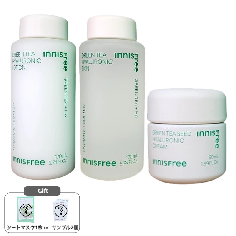 グリーンティーヒアルロン酸ベーシック3点セット（スキン170ml＋ローション170ml＋クリーム50ml） 5,693円
