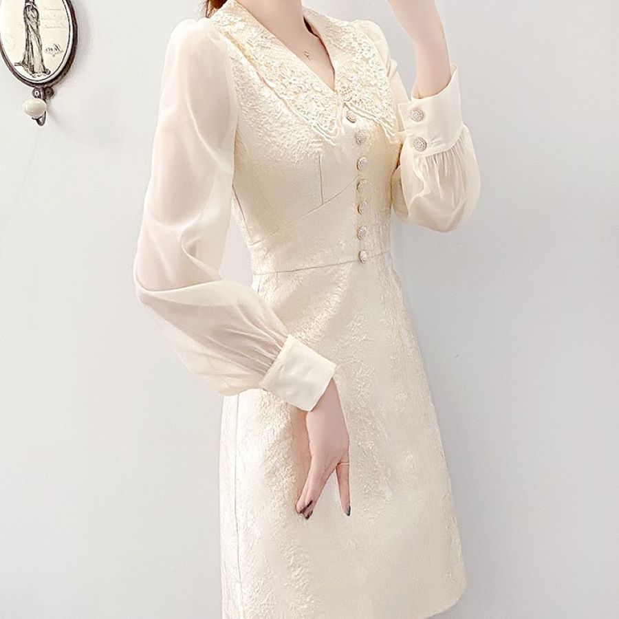 [高品質]ワンピース レディース ドレス スーツ 長袖 スリム ビジネス 卒業式 卒園式 入学式 入園式 ママ 母 9745