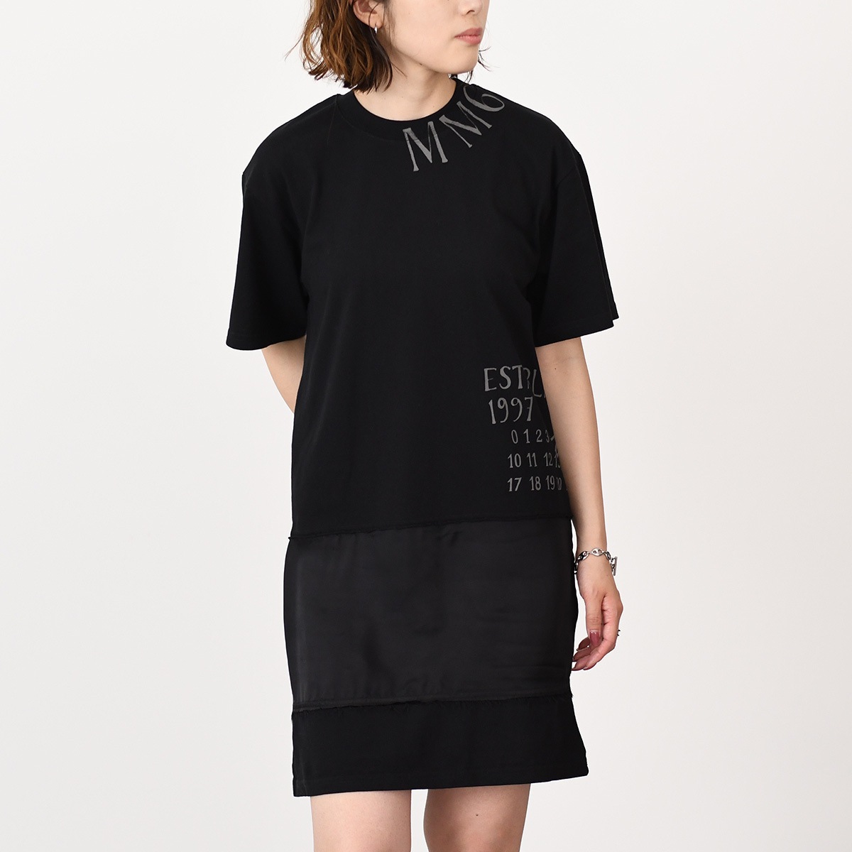 ワンピース ナンバリング Tシャツ ミニワンピ ミニドレス S52DA0058 M20050