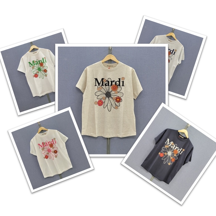 FLOWERMARDI 花柄 半袖 Tシャツ BLOSSOM 系-韓国 人気 ファッション