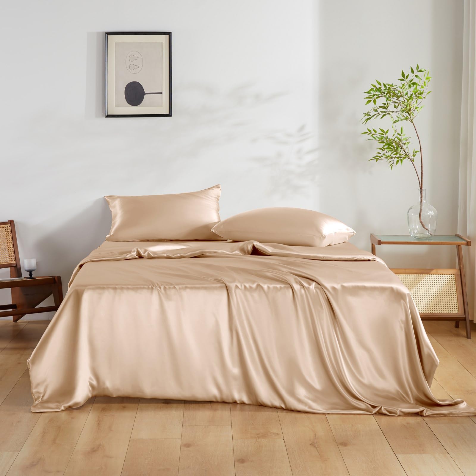 [THXSILK] 寝具カバーセット 布団カバーセット シルク 美髪・美肌 敏感肌 静電気防止 防ダニ・抗菌 丸洗いOK OEKO認証 環境に優しい 睡眠サポート 寝癖軽減 四季適応 ギフト(シャンパ 25,614円