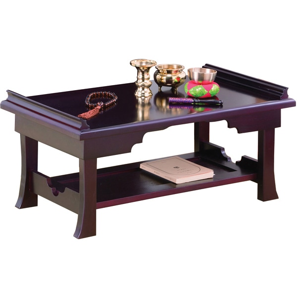 ファミリーライフ 棚付き折りたたみ供物机 紫檀調 (0338720) メーカー直送