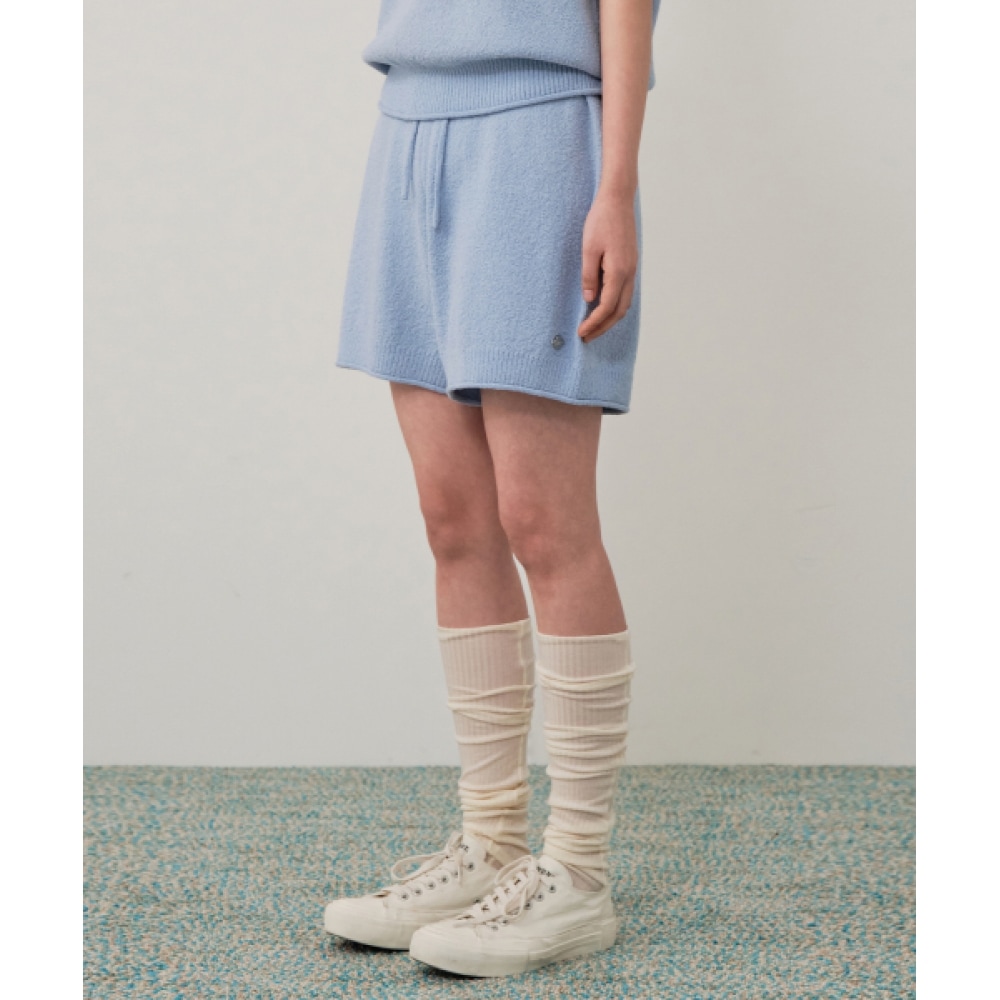 COVERNAT 女性用ブックルニットショーツブルー