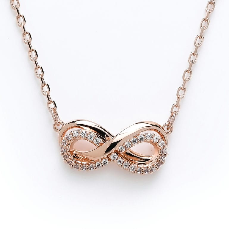 ネックレス Hyperbola パヴェ ペンダント クリア×ローズゴールド 5684084 ジュエリー 双曲線