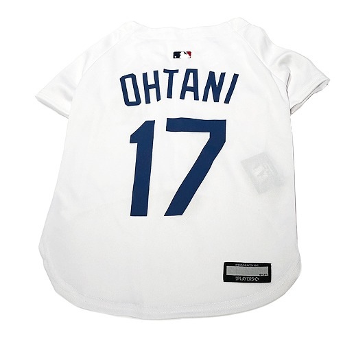 ファンタジーワールド【ペット用品】MLB公式 ドジャース 大谷翔平選手モデル ユニフォーム ジャージ XLサイズ ホワイト P-0849790205666【ペット用野球ウェア】