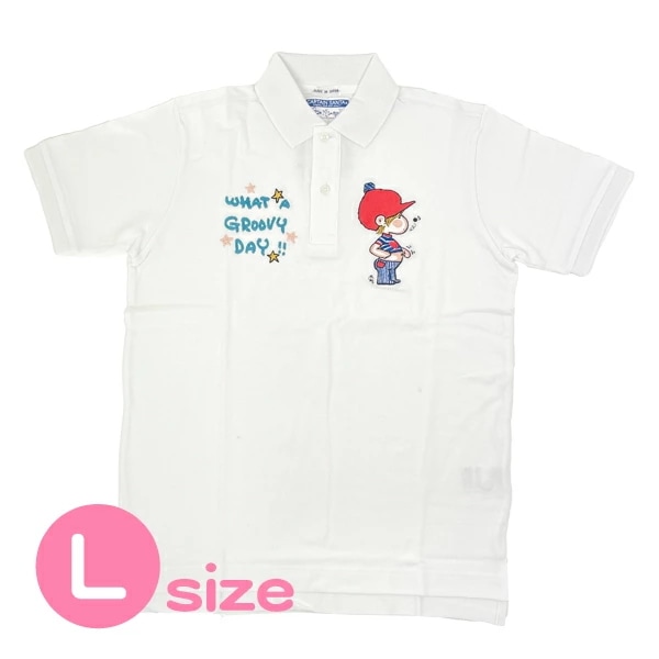 水森亜土 キャプテンサンタ コラボ ポロシャツ (L) ホワイト アパレル_8335-1046