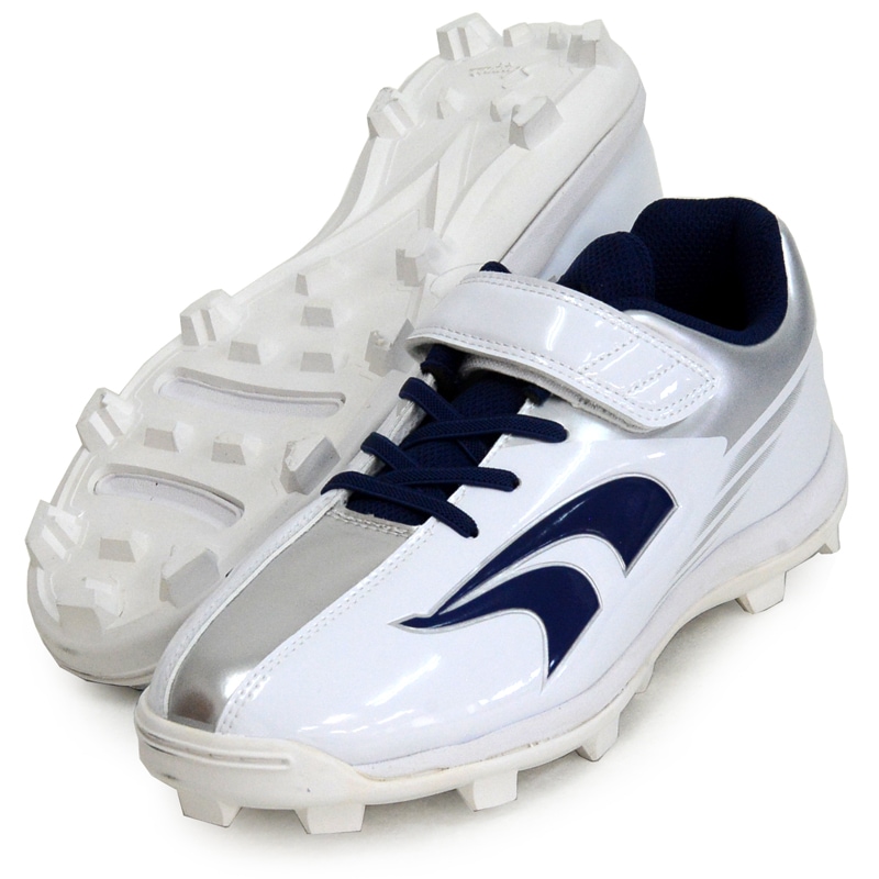 クボタスラッガー SLUGGER ジュニア用スパイク 白 野球 ポイント スパイク JR 少年用 24AW(D-J01NV)