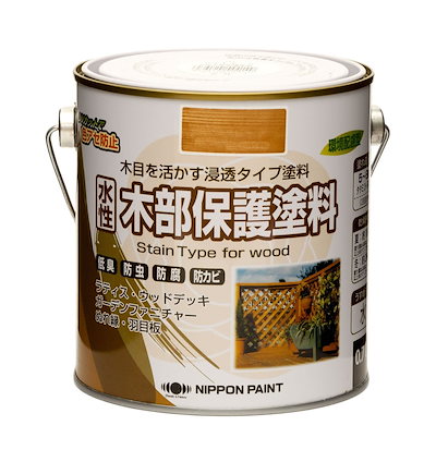 他サイト： ニッペ ペンキ 塗料 水性木部保護塗料 0.7L ウォルナット 水性 屋外 ステイン 日本製 4976124544187の商品画像
