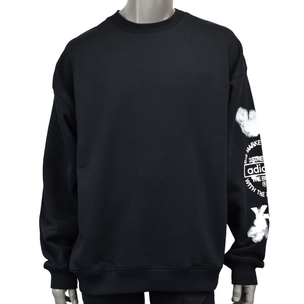 Y-3 ワイスリー GRAPHIC CREW SWEAT/アームロゴ トレーナー/JX4749 BLACK