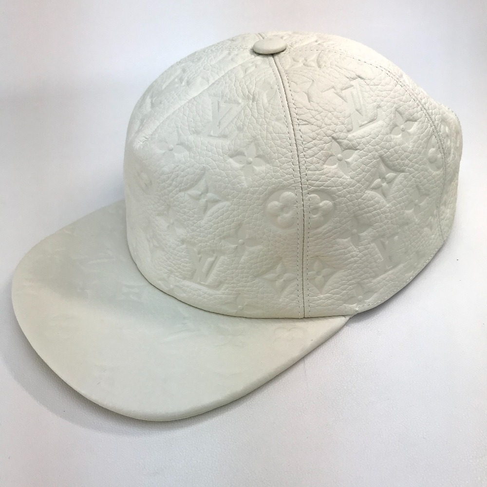 Louis Vuitton帽子 MP2321 キャスケット クイル 1.0 モノグラムアンプラント キャップ モノグラムアンプラントレザー ホワイト