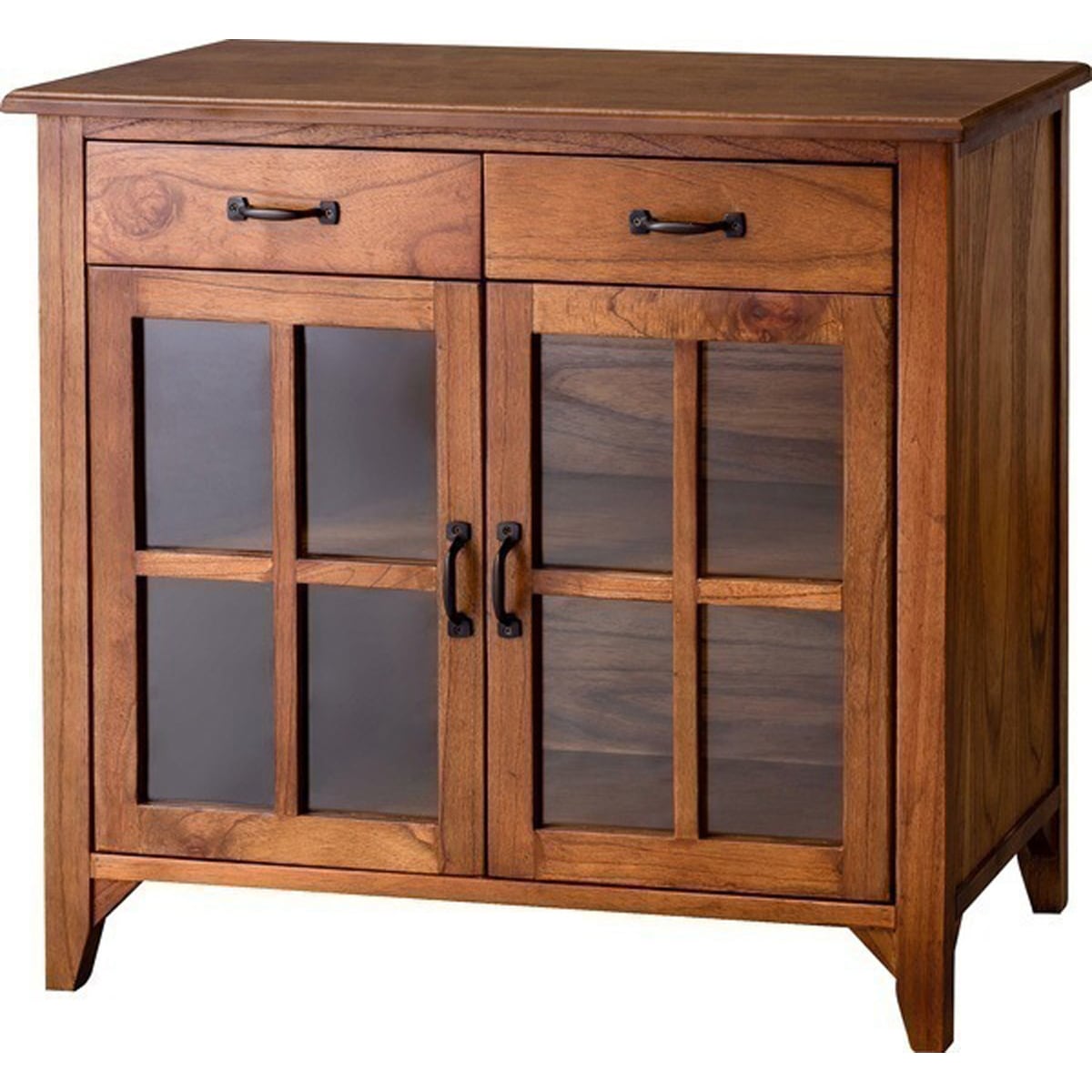 ティンバー キャビネット PM-319 ミンディ材 天然木 アンティーク スリム 省スペース 小さめ 黒アイアン ブラウン 収納 扉付き 棚付き 引き出し付き ガラス扉 収納家具 おしゃれ シンプル