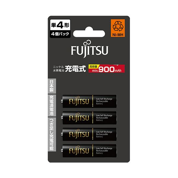 （まとめ） FDK 富士通ニッケル水素電池 高容量タイプ 単4形 HR-4UTHC（4B） 1パック（4本） [x3セット]