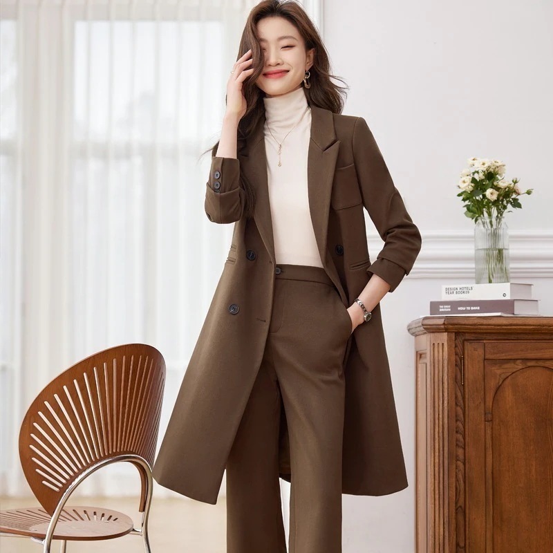 スーツ トレンチコート アウター ビジネスウェア スーツ セットアップ スーツ レディース 秋 新作 気質 通勤 高級感 ラシャ スーツアウター ビジネスセットウェア