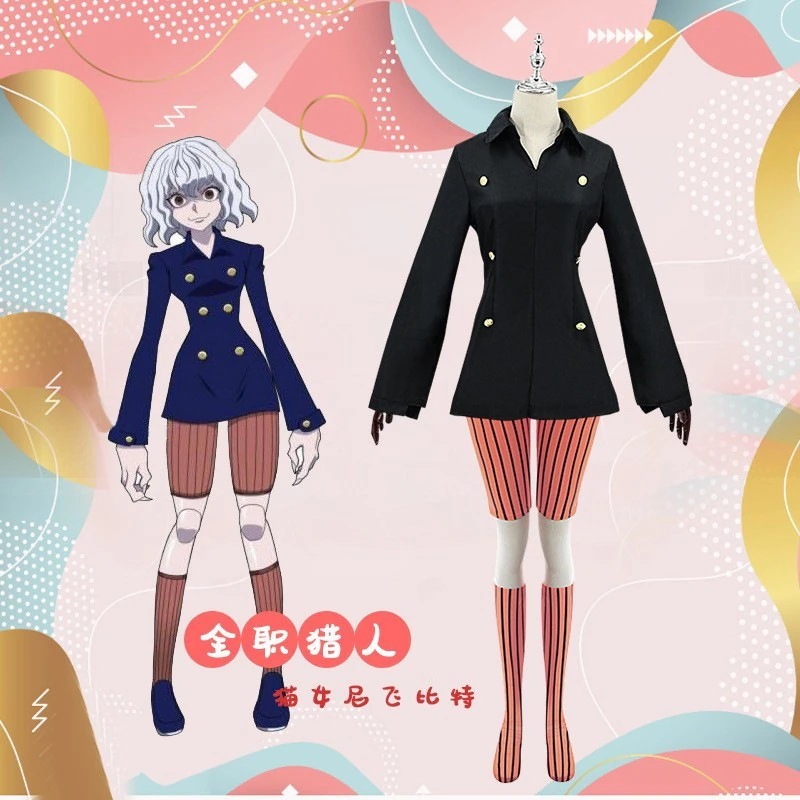 美少女アニメ衣装猫耳少女ニフェビットコスプレ衣装フルタイムハンターコススーツ