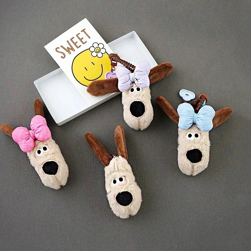 【20点セット】【急速出荷】小銭入れサンリオ小銭入れグルミットリボン子犬ヘッドペンダントかわいいボスカーぬいぐるみ犬ペンダントキーリングカップルバッグペンダント女性用