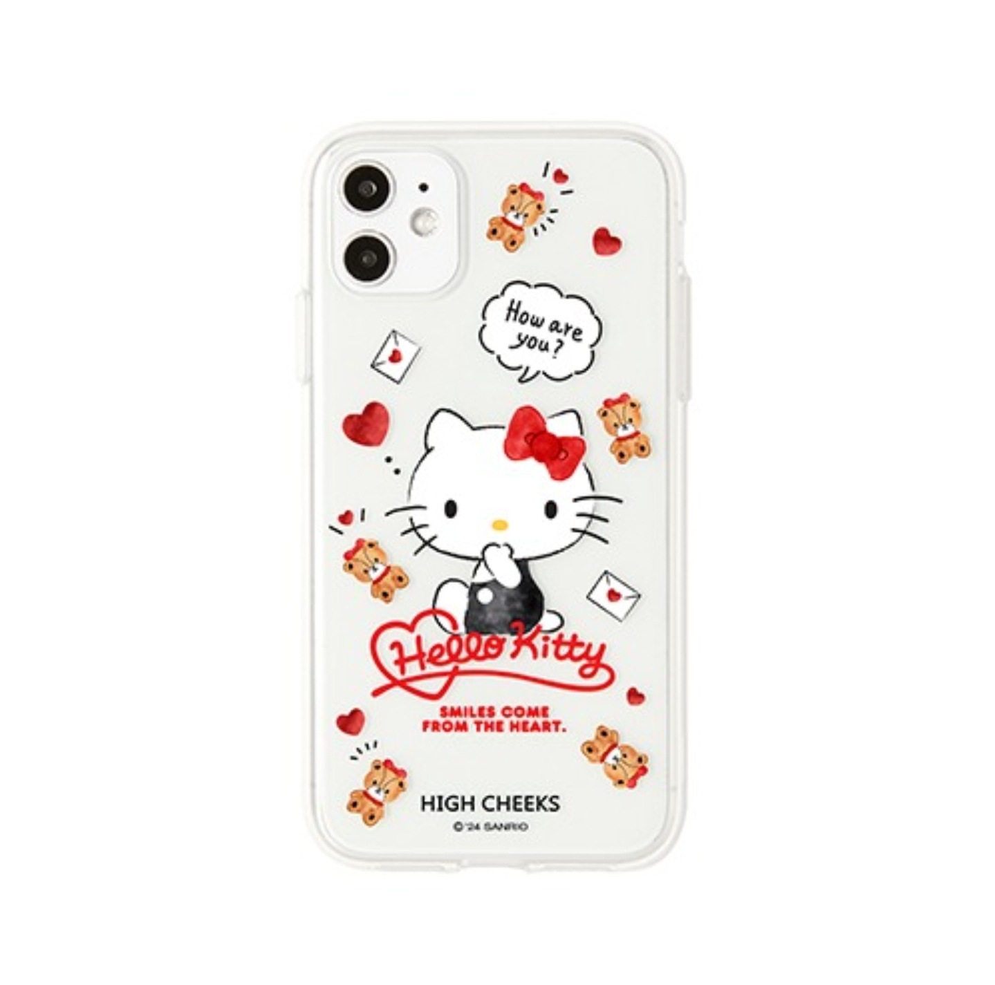 HIGH CHEEKS Heart Hello kitty Clear iPhone ケース
