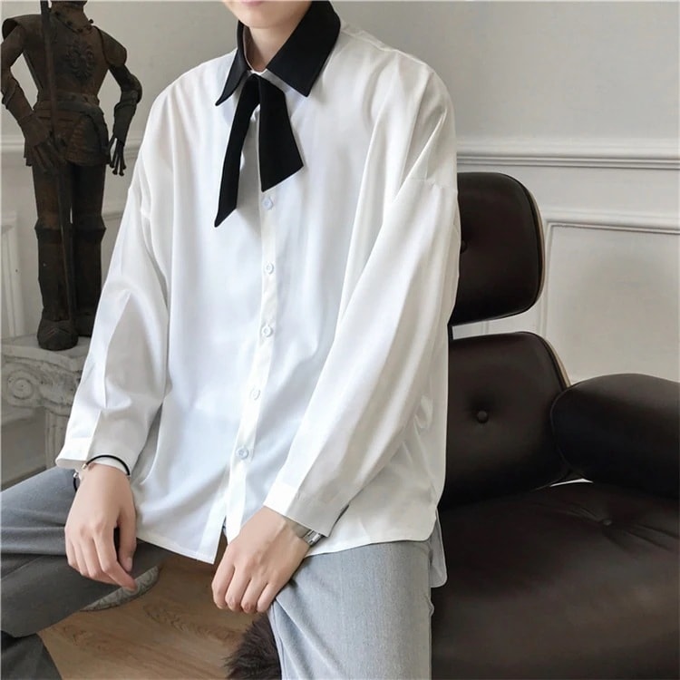 シャツ 日常・ジャケット内搭載に適し 80セット 通気性良く ニュートラル メンズファッションに合わせやすい メンズ 長袖 カジュアル