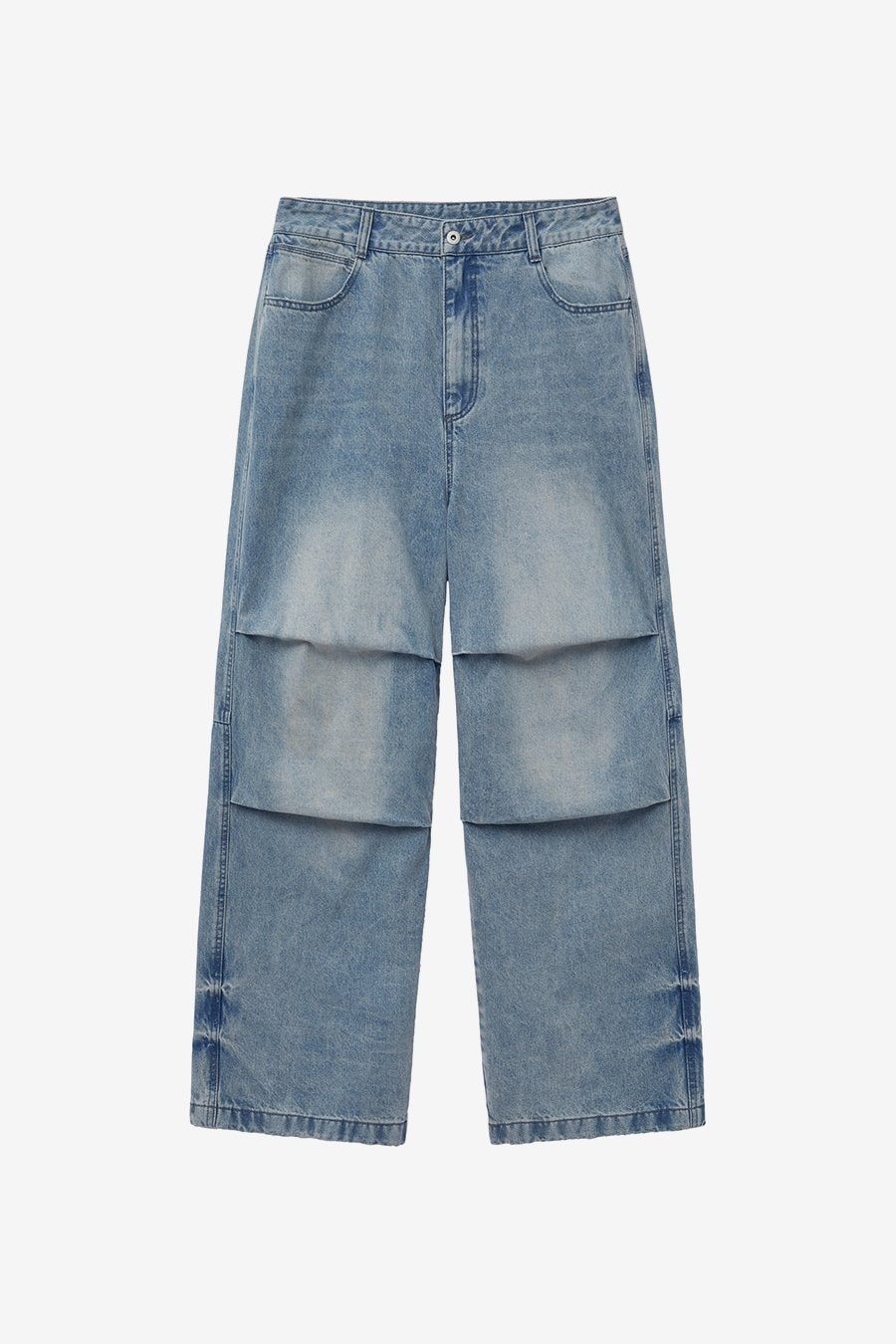 【INSILENCE】 PARACHUTE DENIM PANTS : LIGHT BLUE