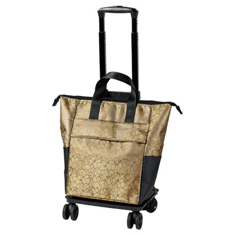 レップ　4輪カート リーフレース 横押し カート・トートバッグの2WAY仕様 ジャガード織の優雅なデザイン ベージュ　REP575932