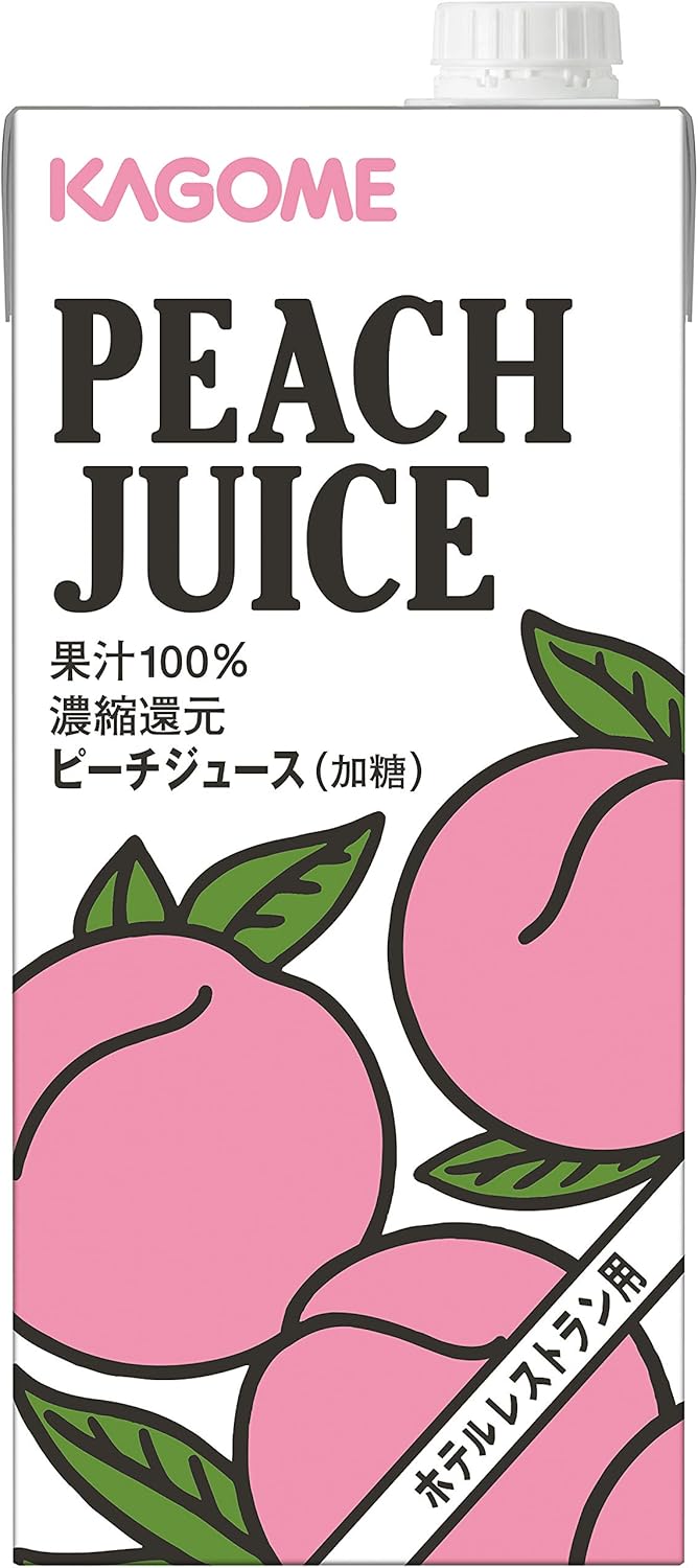 カゴメ ピーチジュース ホテル レストラン用 1L 1000ml 6本 業務用