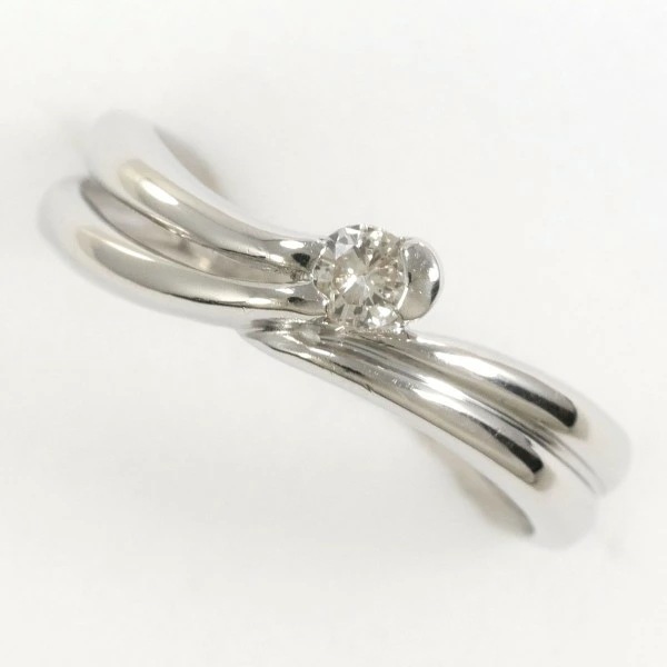 PT900 プラチナ リング 指輪 8.5号 ダイヤ 0.10 総重量約3.8g ジュエリー 中古