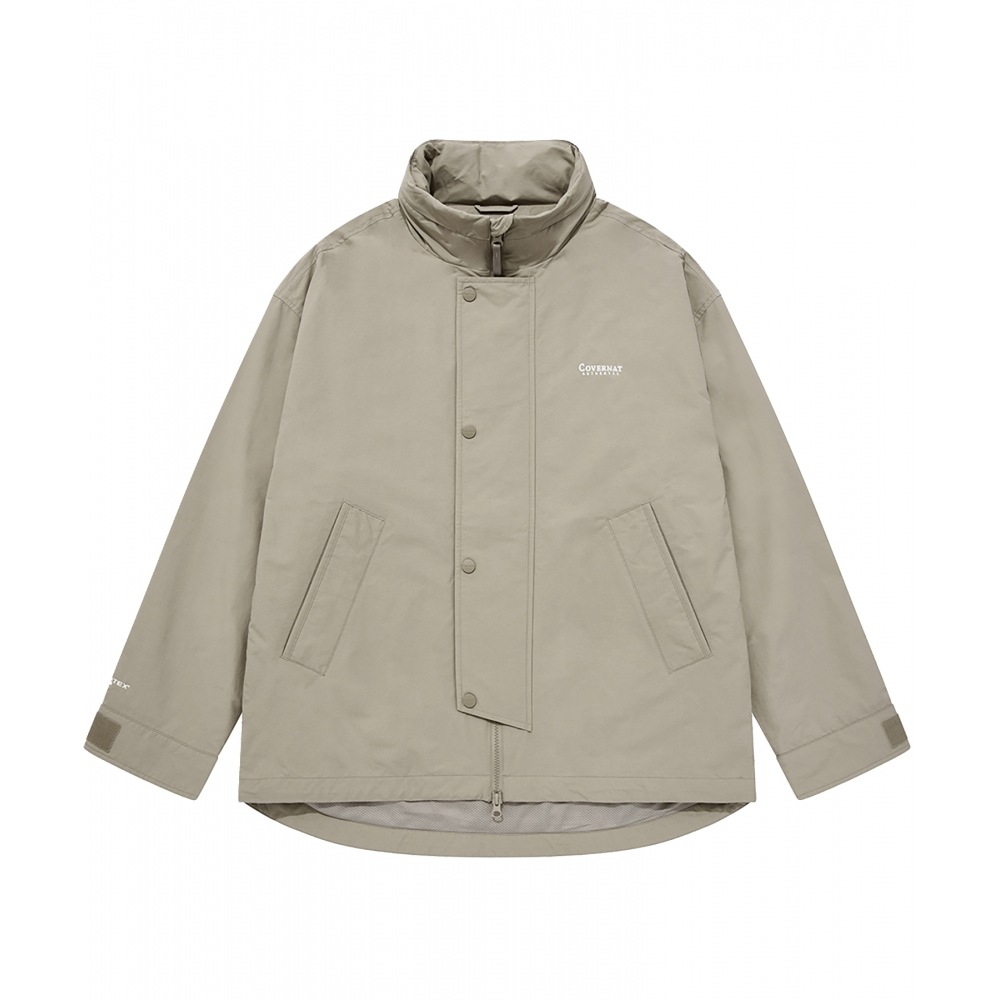 COVERNAT パーテックススタンカラーシェルパーカーベージュ