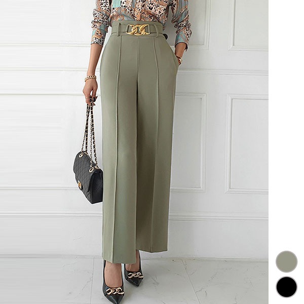パンツ レディース ボトムス スラックス ワイドパンツ センタープレス ロング フレア ハイウエスト オフィス 上品 きれいめ 春 秋 冬 韓国 to25075