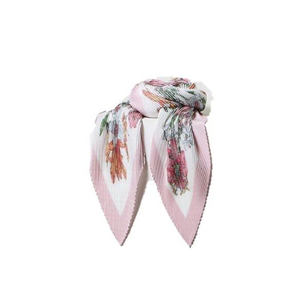 AK水原店 ハンドバッグ ピンク フラワー プリーツ スカーフ DCSC5E663