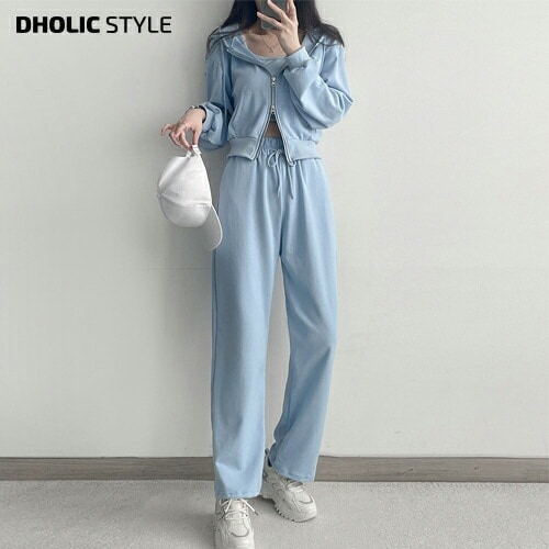 [メガ割りSALE]ジップアップパーカー&キャミ&パンツSET・p388711