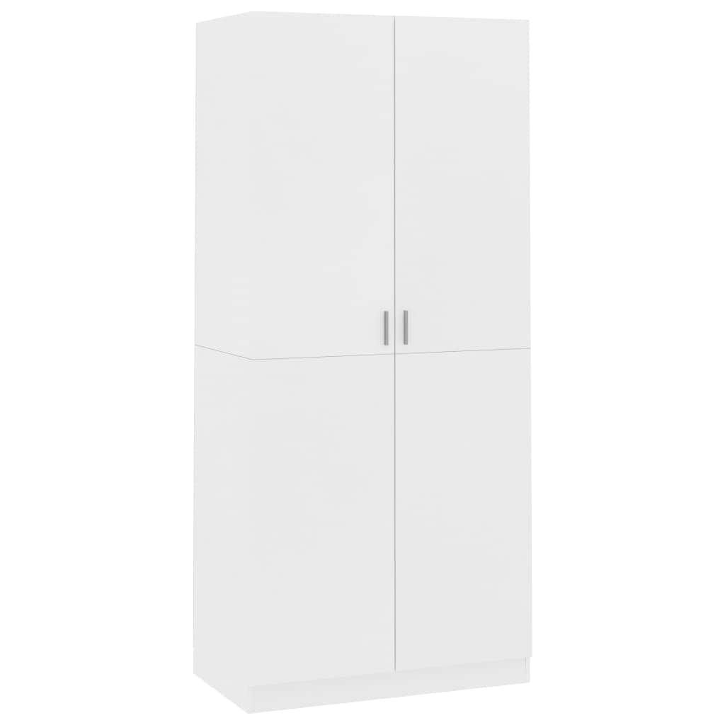 ワードローブ ホワイト 90x52x200cm エンジニアリングウッド