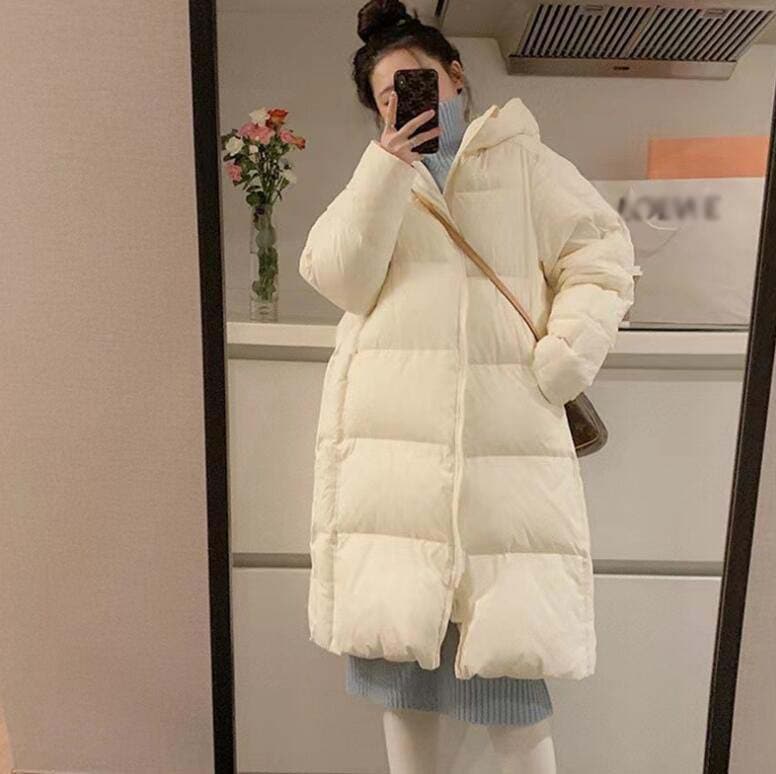 【】ダウンコート ロングコート 可愛い ダウンジャケット レディース フード付き シンプル 体型カバー 中綿コート きれいめ カジュアルコート 綿 大きいサイズ 無地 秋冬コート アウター 着