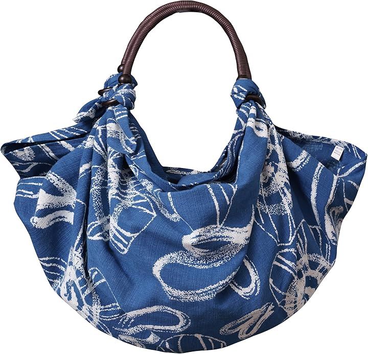 互換品 藍染め 風呂敷 持ち手 ハンドル セット 大判 100cm 風呂敷バッグ 大判風呂敷 おしゃれ 花柄 JS026(フローラル)