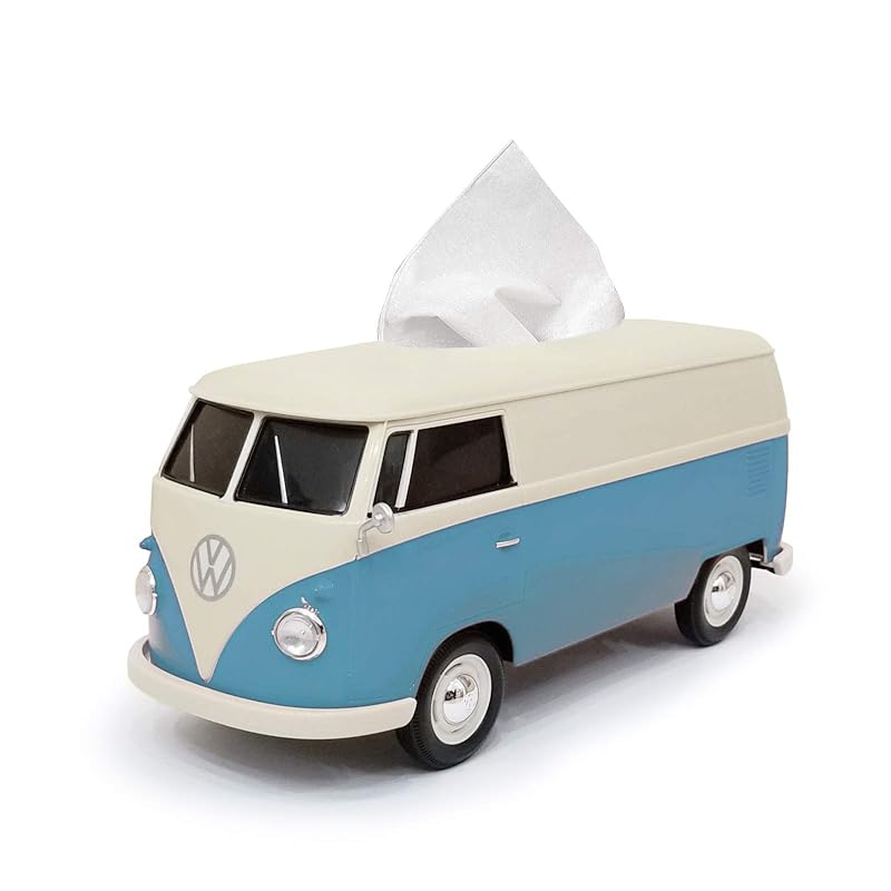 ティッシュケース+(プラス) T1バス カップホルダー付き ツートーン ブルー2 T1 bus tissue case 2tone BLUE