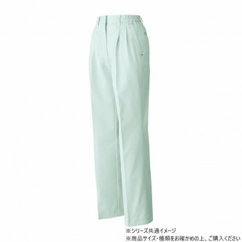 桑和 6110 レディースツータックスラックス Mサイズ モスグリーン（107）