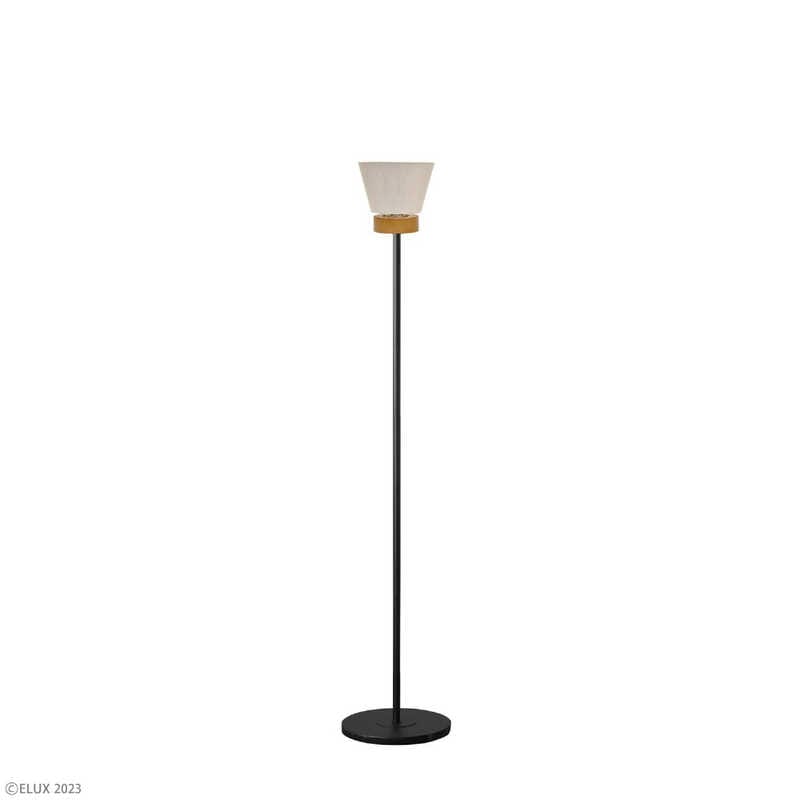 エルックス　SAXON サクソン 1灯フロアスタンドライト グレー ［LED］　LC11004-GY